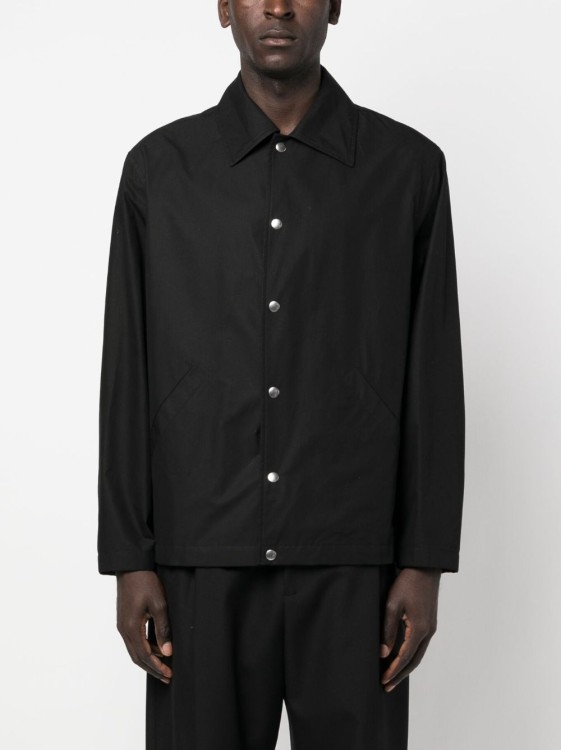 Shop Jil Sander Cotton Shirt Jacket In Black