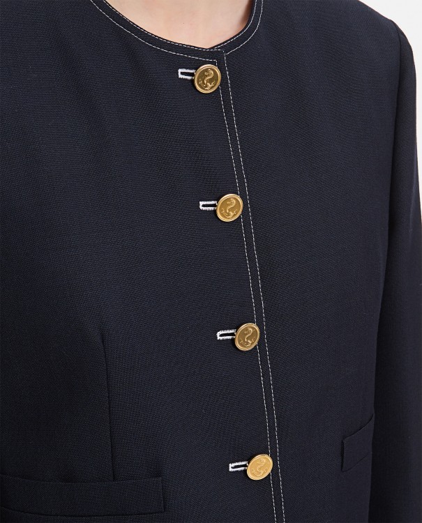 Thom Browne Women's Box Pleat Wool Cardigan Jacket In Black