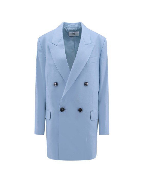 Shop Ami Alexandre Mattiussi Virgin Wool Blazer In Blue