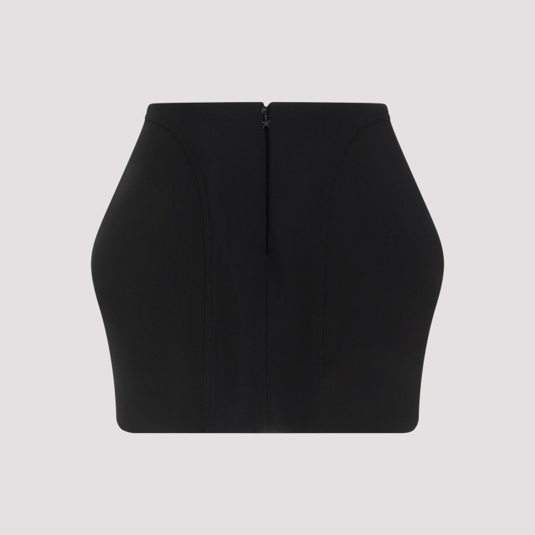 Shop Mugler Black Viscose Mini Skirt