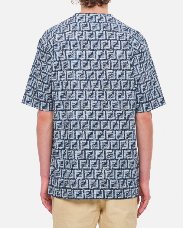 Shop Fendi Ff Printed T-shirt In Blue