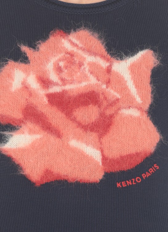 Shop Kenzo Rose Sweater In Black