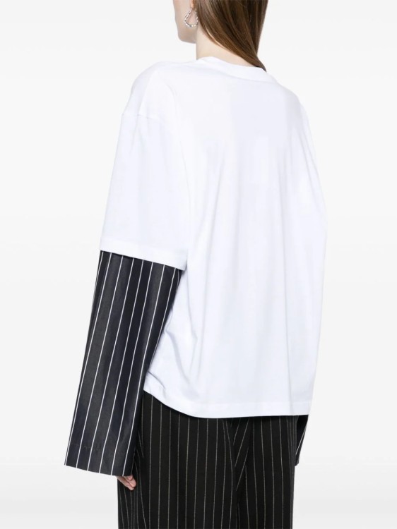 Shop Jw Anderson T-shirt Contrast-sleeves White/black