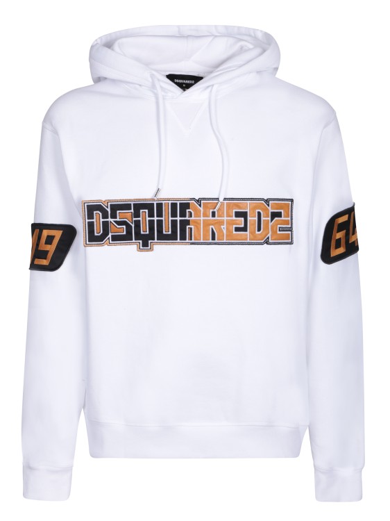 Dsquared2 Black Hooded Sweatshirts In White