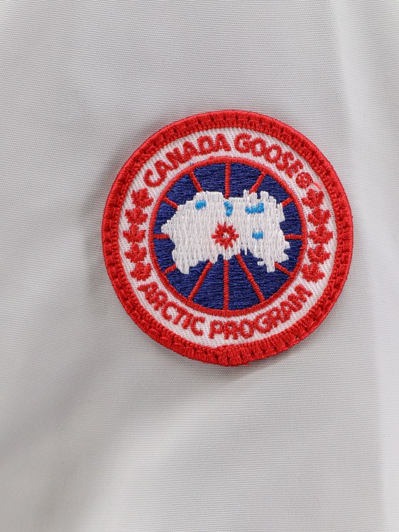 Shop Canada Goose Hooded Nylon Jacket In White