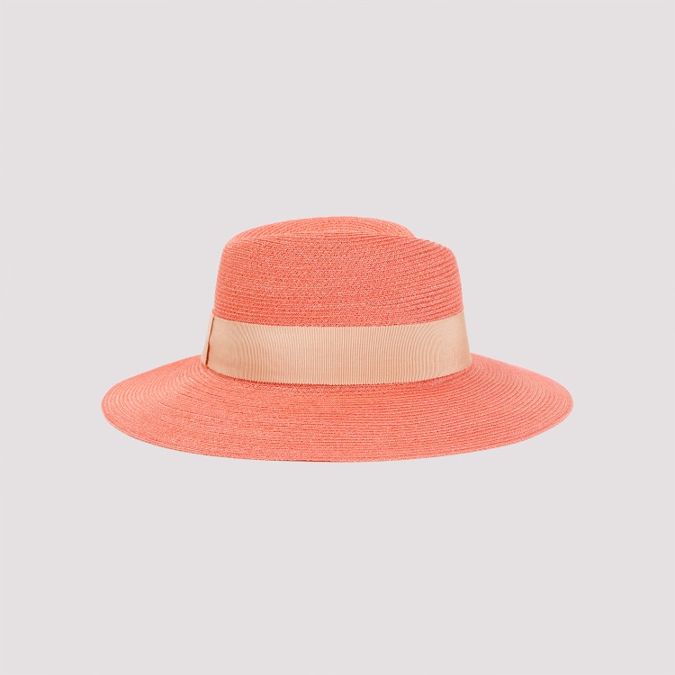 Shop Maison Michel Virginie Peach Hemp Hat In Orange