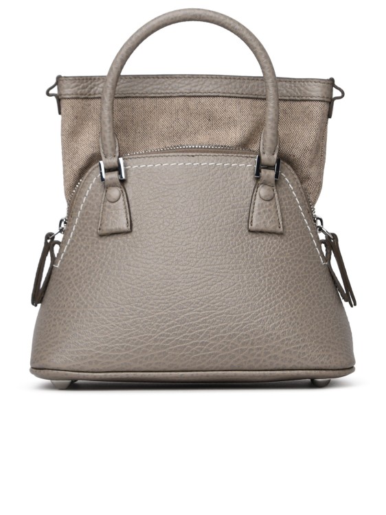Shop Maison Margiela Micro '5ac Classique' Bag In Dove-gray Leather In Grey