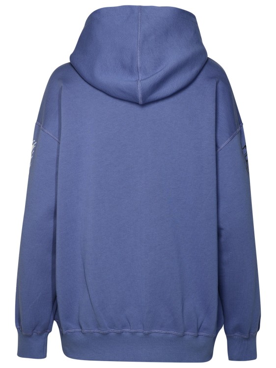 Shop Ganni Isoli Flower' Sweatshirt In Blue Cotton
