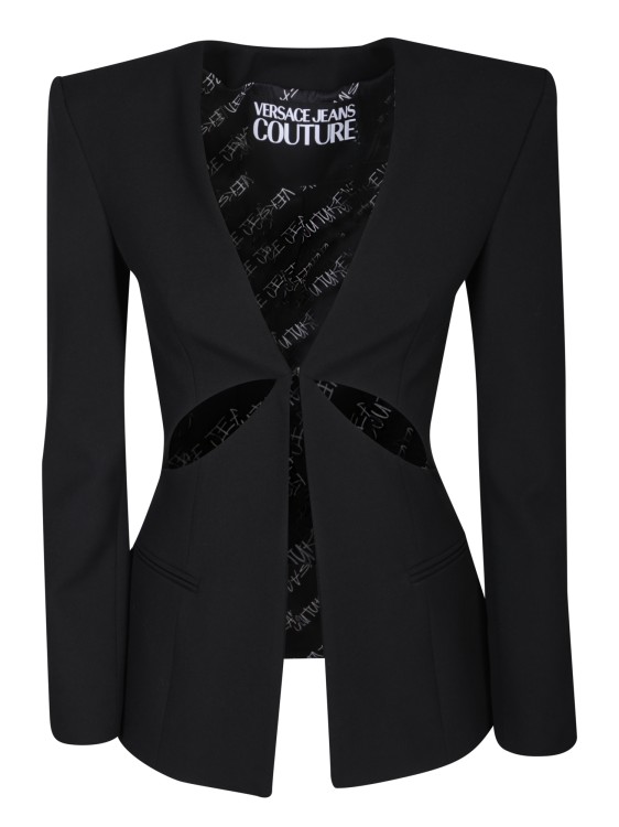 Shop Versace Jeans Couture Cut-out Details Black Blazer