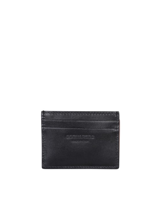 Shop Dsquared2 Leather Cardholder In Grey