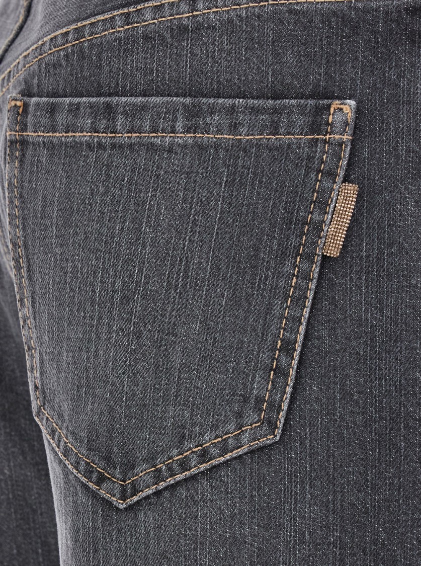 Brunello Cucinelli Black Skinny Denim Jeans In Black