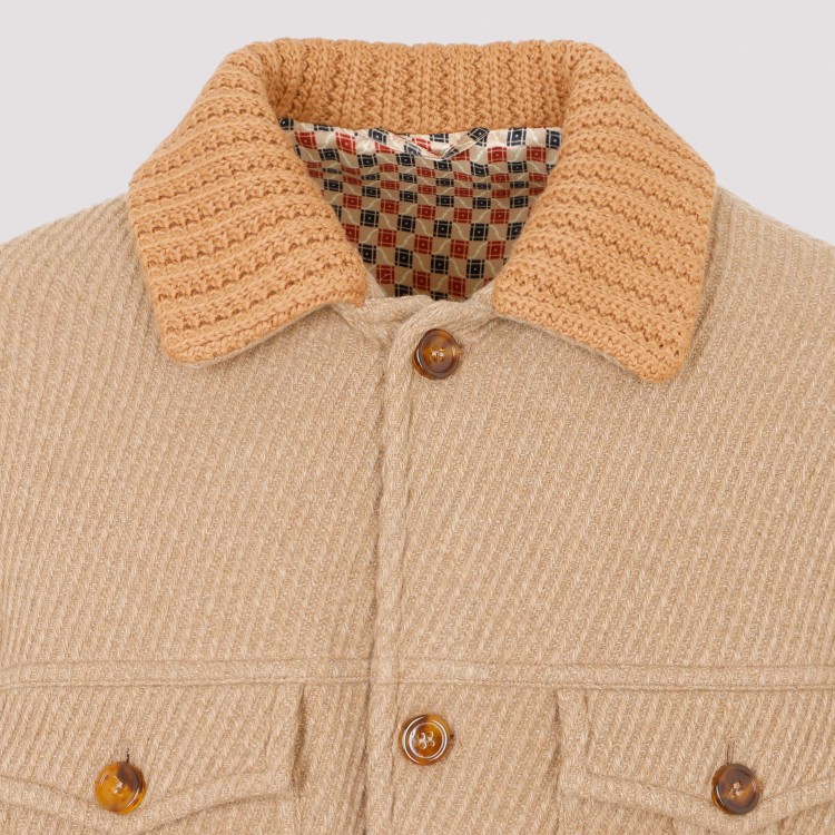 Shop Etro Beige Wool Jacket In Neutrals