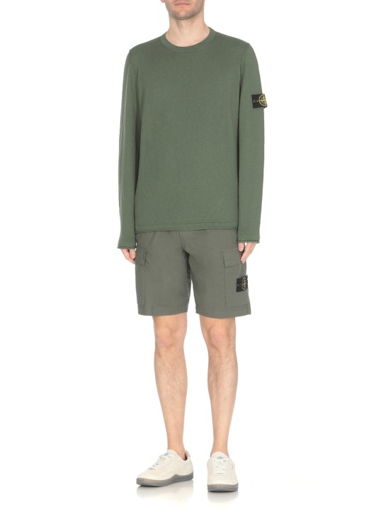Shop Stone Island Cotton Sweater In Green