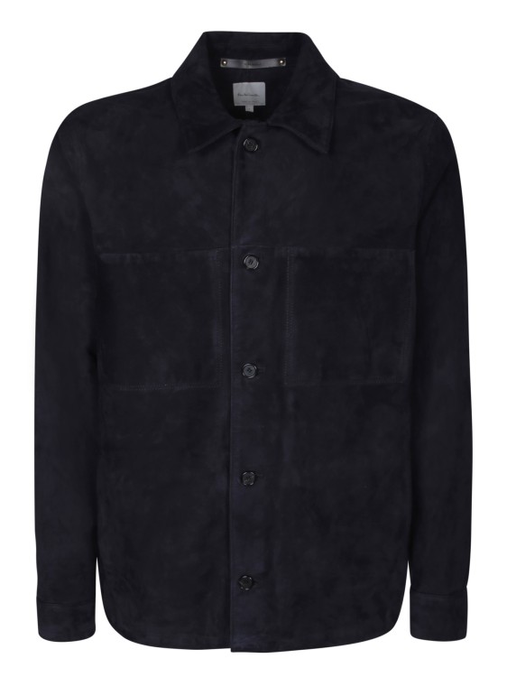 Shop Paul Smith Leather Overshirt In Black