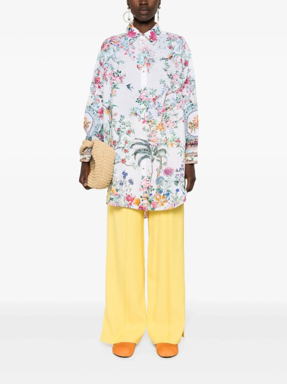 Shop Camilla Multicolored Plumes And Parterres Shirt