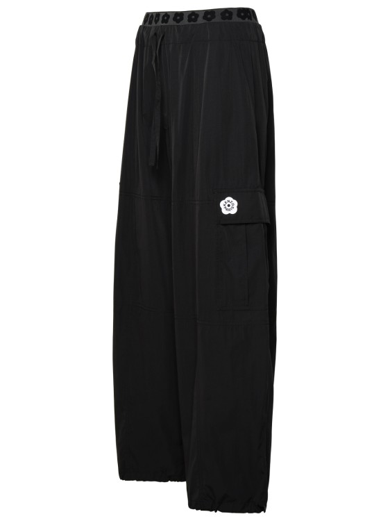 Shop Kenzo Cargo Trousers In Black