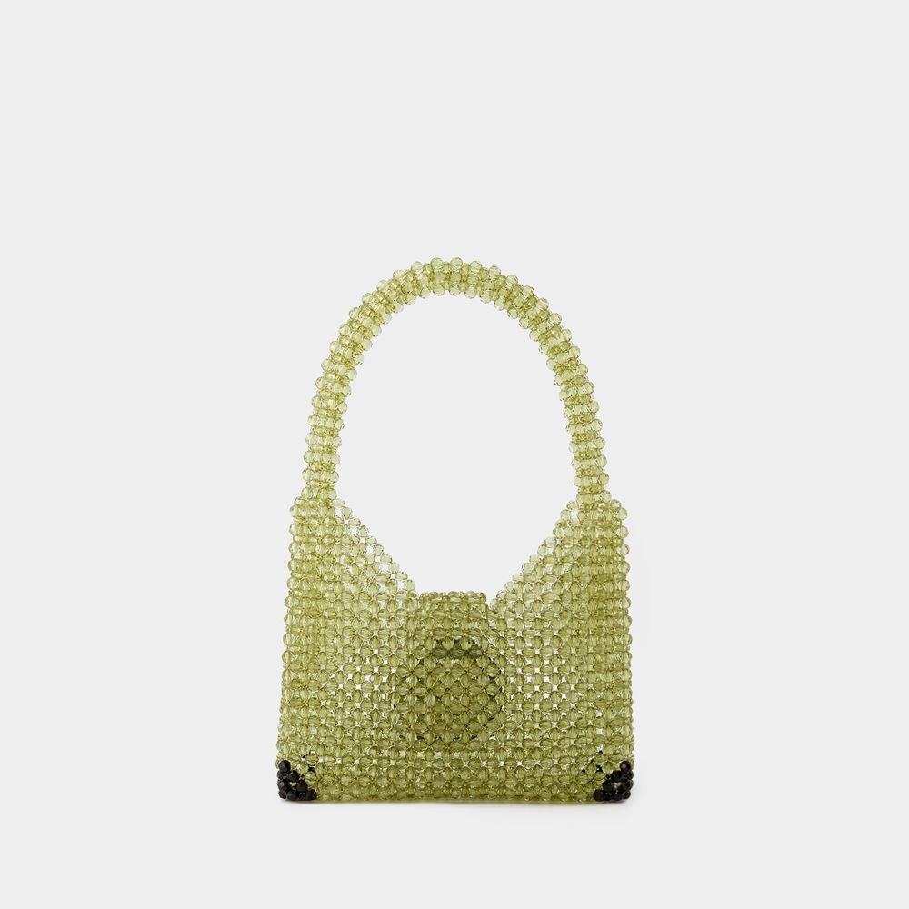 Germanier Beaded Hobo Bag In Green