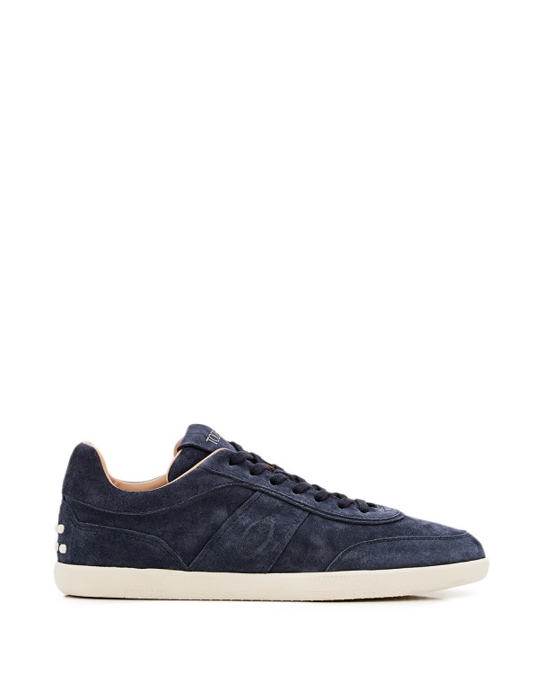 TOD'S BLUE LACE-UP SNEAKERS