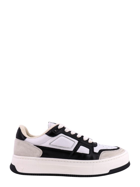 Shop Ami Alexandre Mattiussi Bicolor Leather Sneakers In White