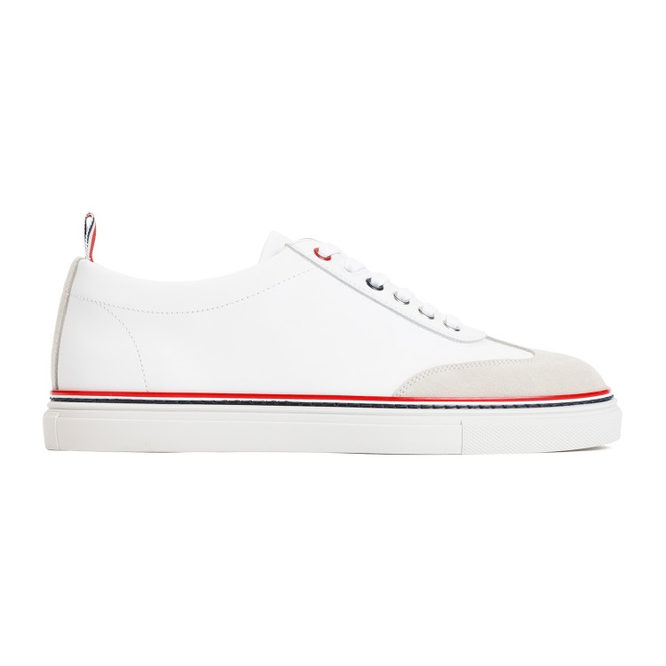 Thom Browne White Calf Leather Lo-top Trainer