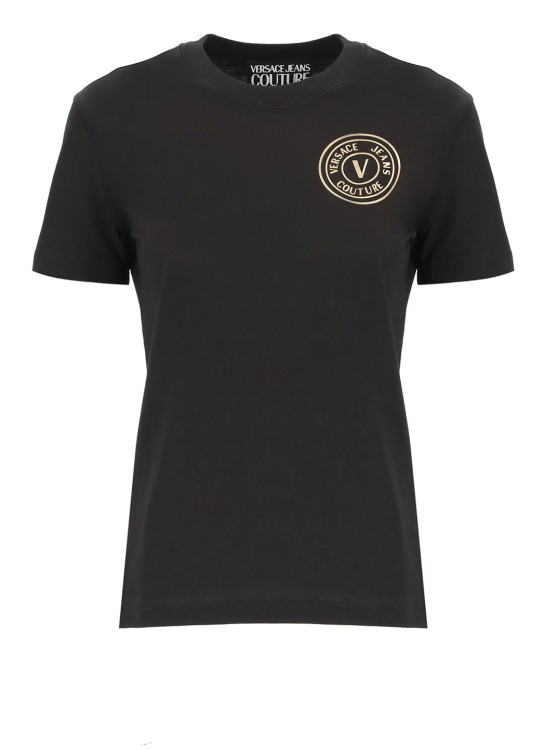 Shop Versace Jeans Couture Logoed T-shirt In Black
