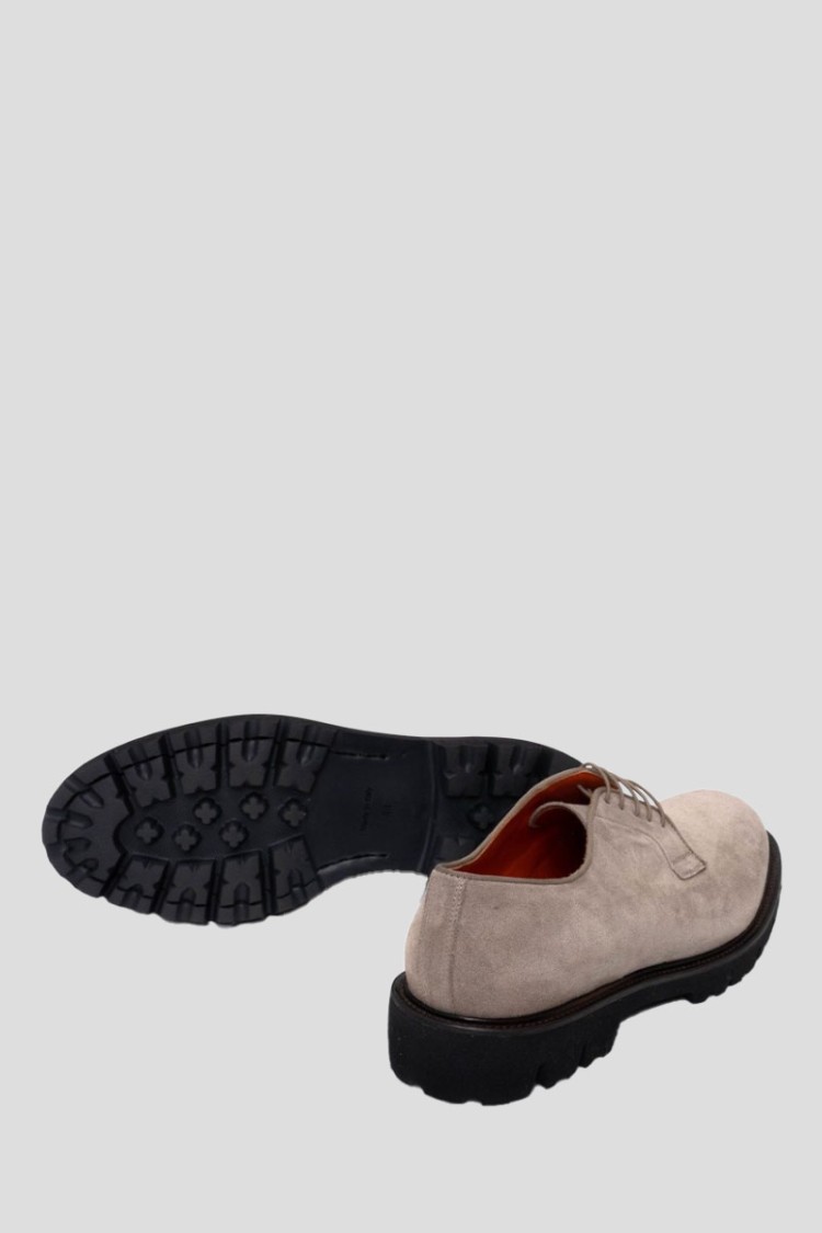 Philippe Lang Lace Up Leather Loafers In Pink