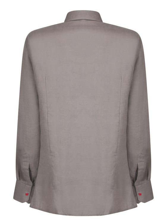 Shop Kiton Long Sleeves Tailored Shirt In Grey