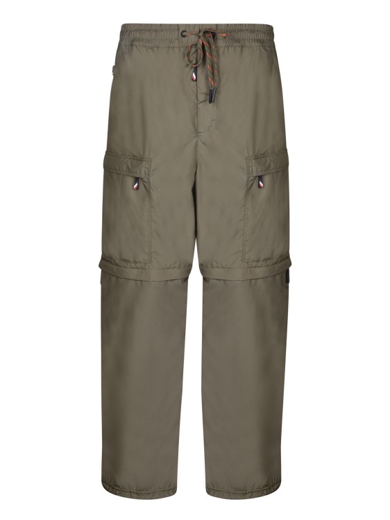 Shop Moncler Nylon Trousers In Green