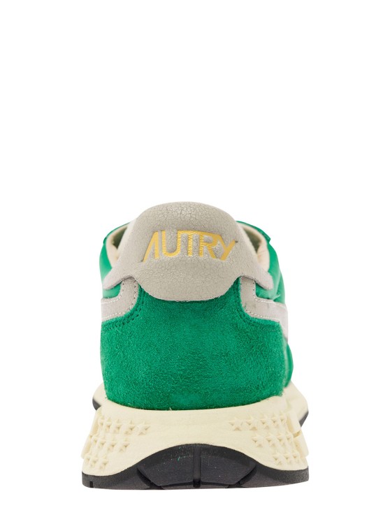 Shop Autry Reel Wind' Green Low Top Sneakers With Logo Detail In Suede
