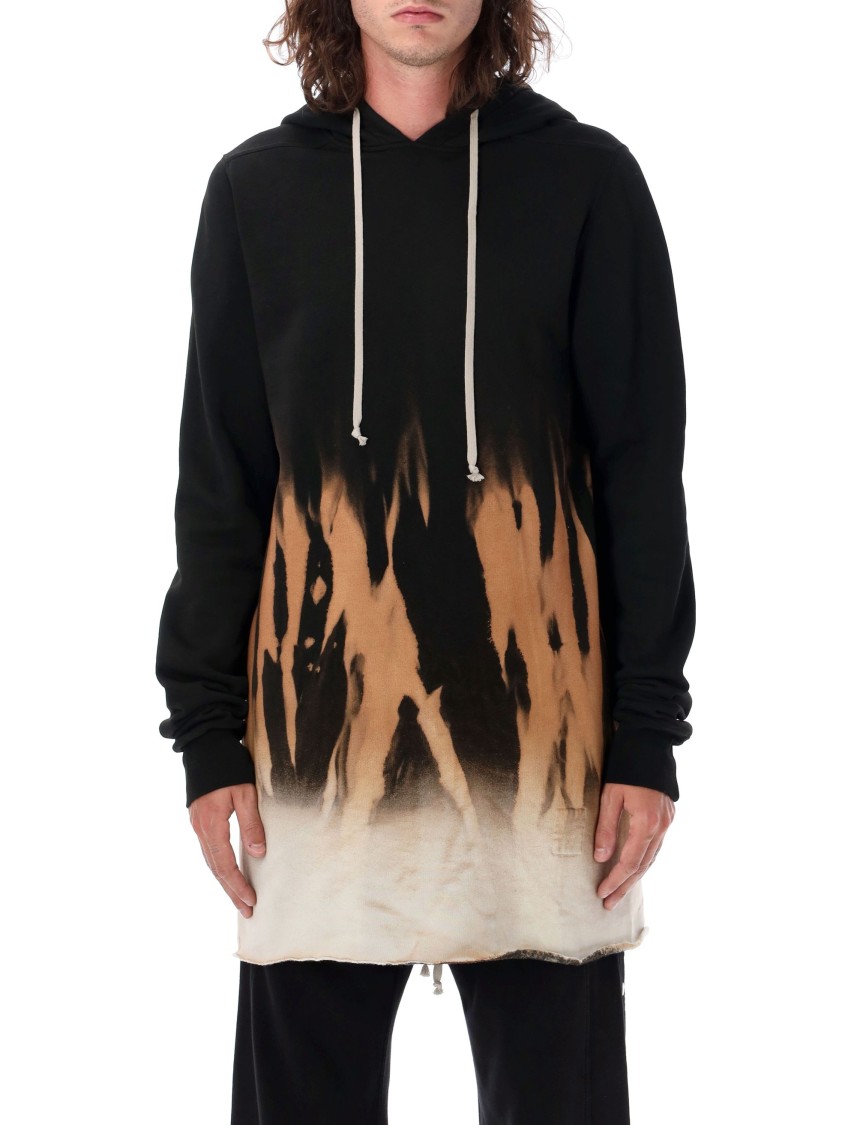 Rick Owens Drkshdw Mens Black Terra Level Ls Graphic-print Oversized Cotton Hoody In Black
