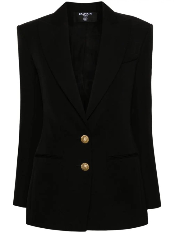 Balmain Black Crepe 2-button Jacket