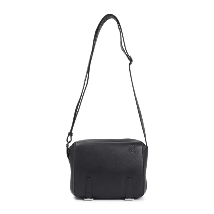 Loewe Military Messenger Xs Hunter Black Soft Calf Bag In Black