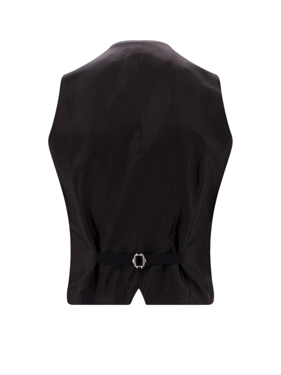 Shop Tagliatore Virgin Wool Vest In Black