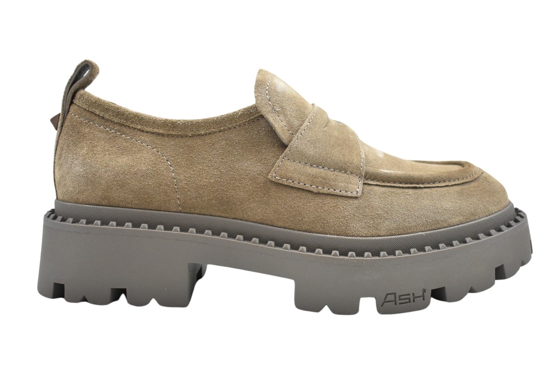 Ash Laced Flat Shoes With Luxurious Suede Finish And Chunky Sole In Brown