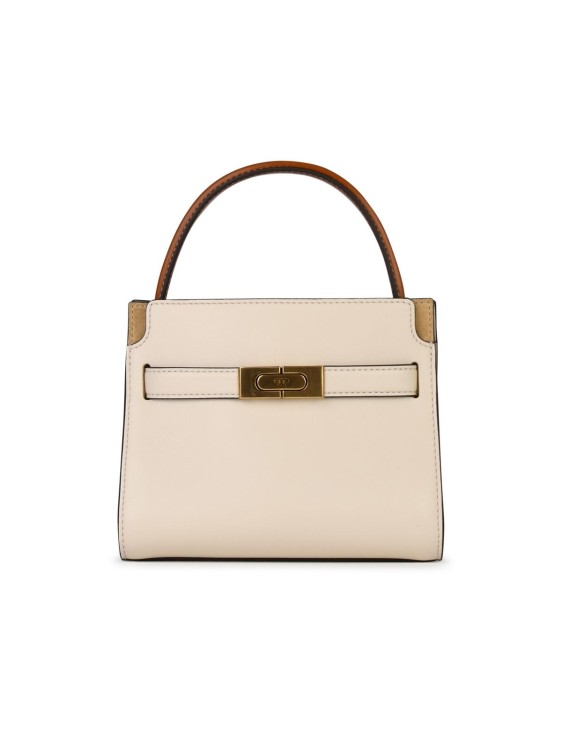 Tory Burch Lee Radziwill' Cream Leather Mini Bag In Neutrals
