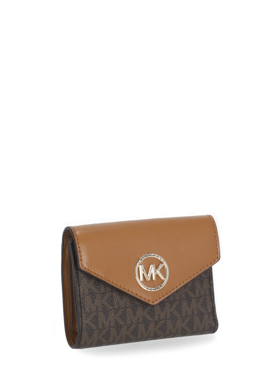 Shop Michael Michael Kors Leather Wallet In Brown