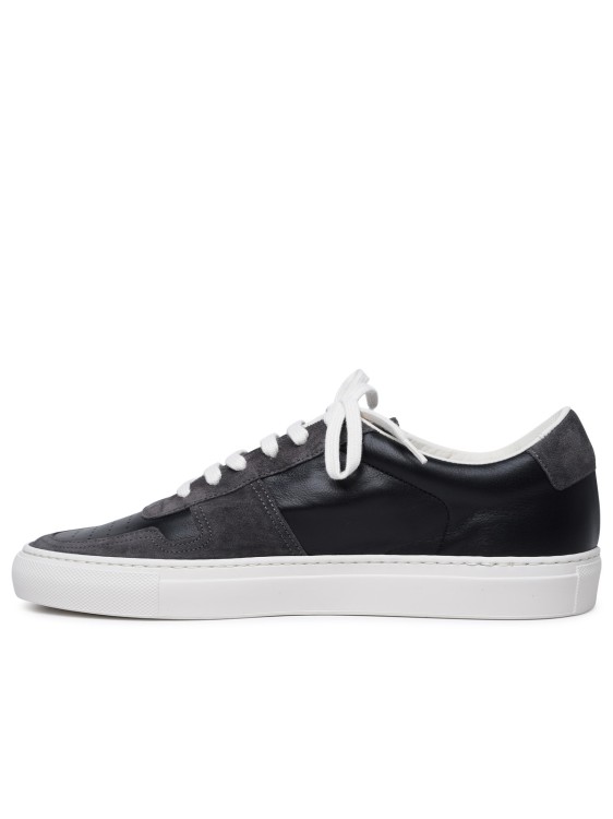 Shop Common Projects Bball Duo' Black Leather Sneakers