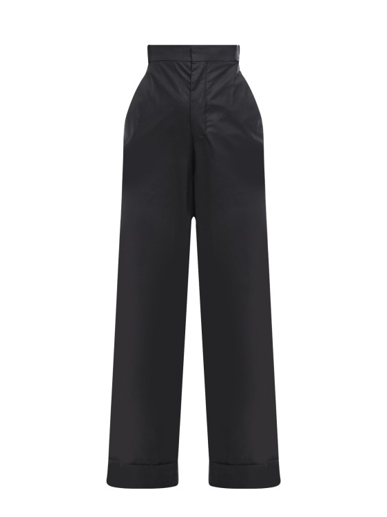 Shop Ann Demeulemeester Cotton Trouser With Wide Leg In Black