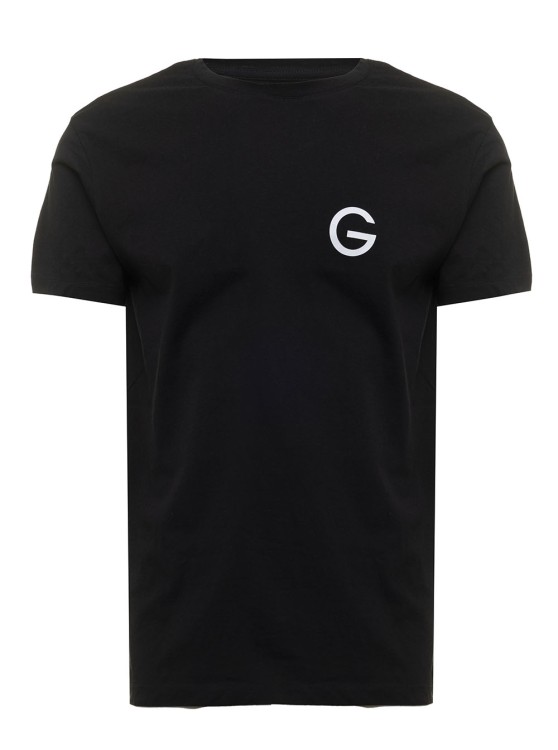 Gaudenzi Black Cotton T-shirt With Logo Print