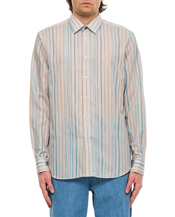 Shop Paul Smith S/c Tailored Fit Shirt In Grey