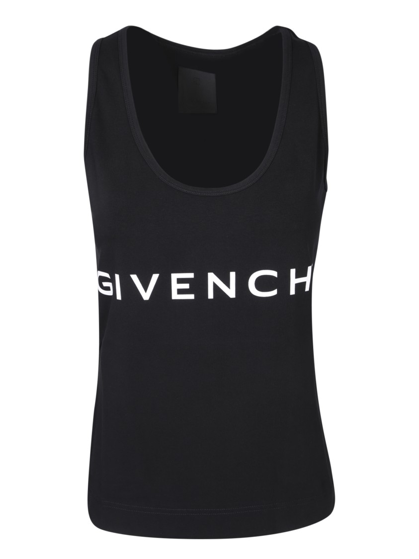 Givenchy Crew-neck Halterneck Top Tops Black In Black