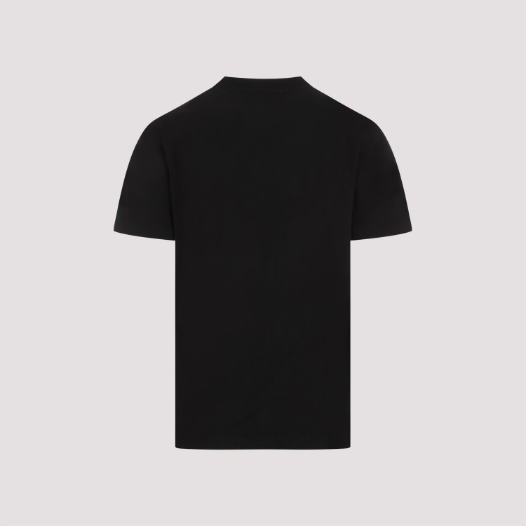 Shop Off-white Black Cotton Stamp Slim T-shirt