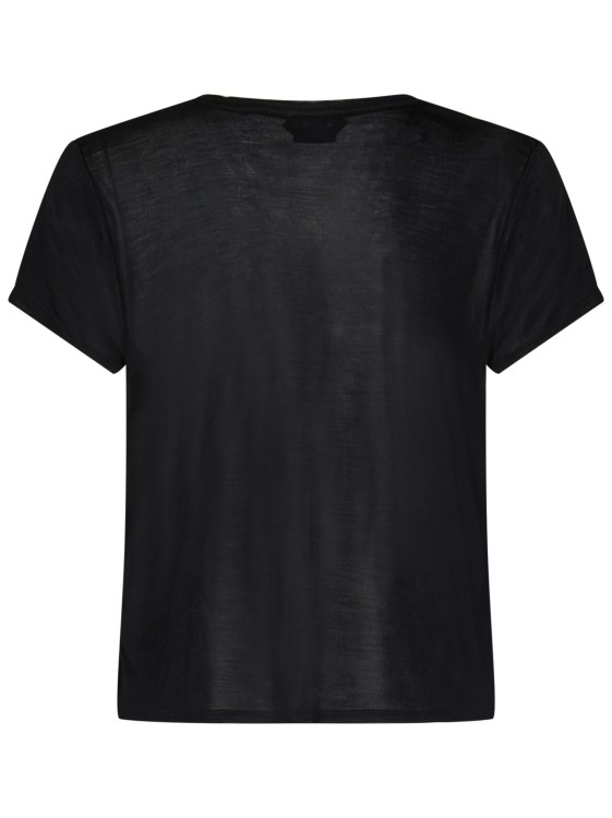 Shop Tom Ford Black Micro-ribbed Silk Jersey T-shirt