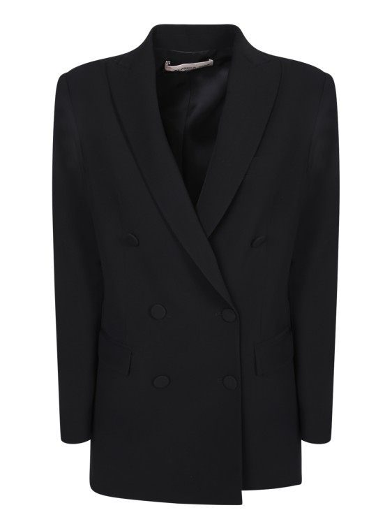 Shop Blanca Vita Double-breasted Jacket In Black