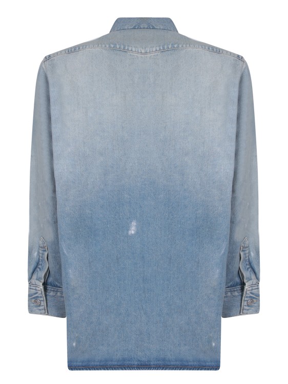 Shop Acne Studios Lyocell And Cotton Shirt In Blue