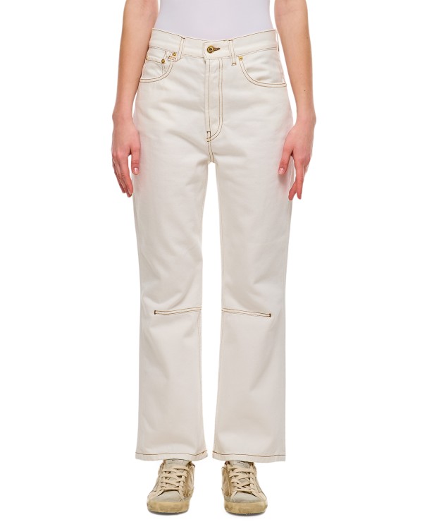 Jacquemus Regular Denim Trouser In White
