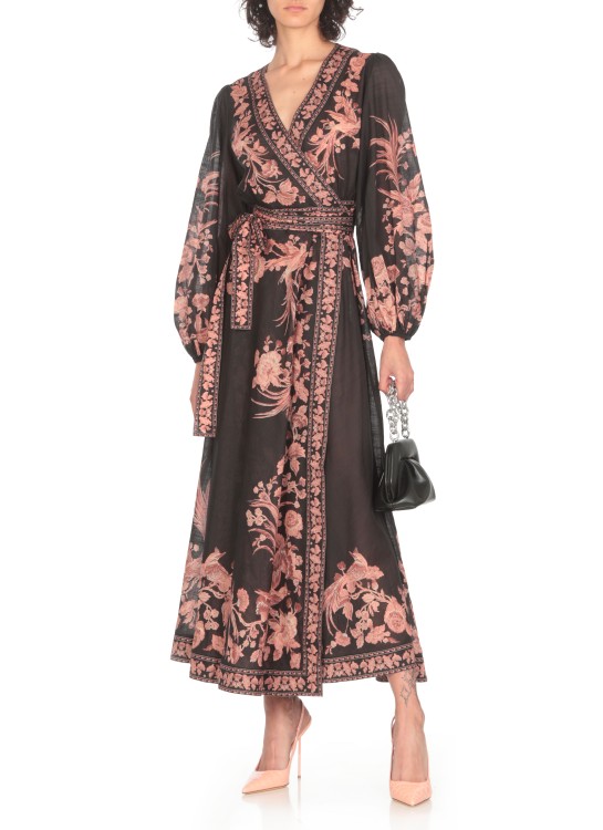 Shop Zimmermann Black Cotton Midi Dress