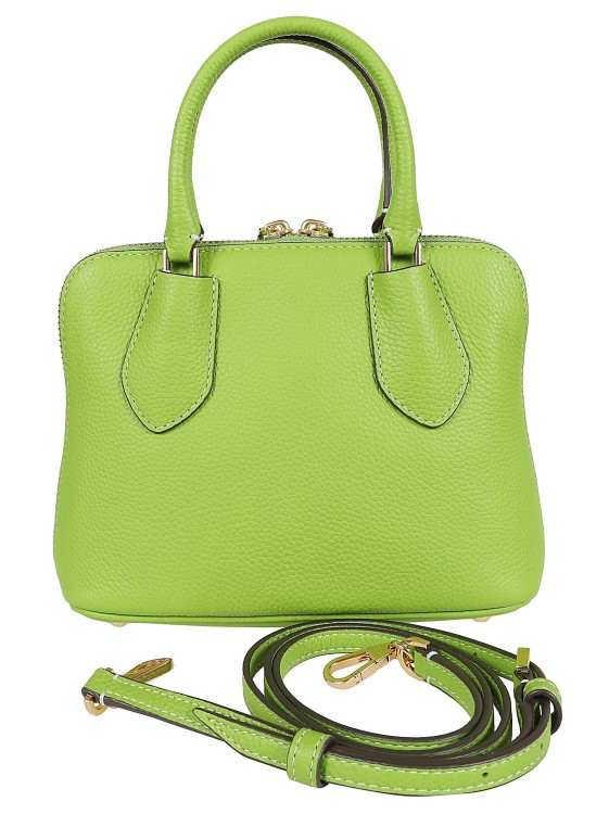 Shop Tory Burch Swing Leather Trunk Bag In Green
