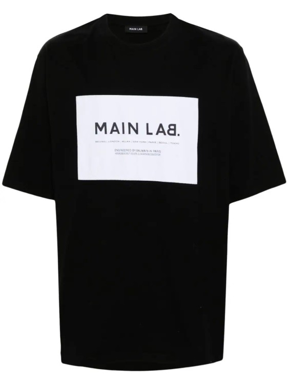 Shop Balmain T-shirt Slogan Patch Black