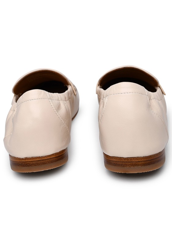 Shop Tory Burch Ballet Loafers In Cream Leather In Neutrals